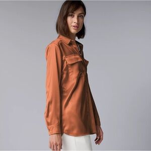 Satin Utility Button Down